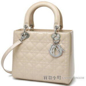 Dior Lady Handbag Cannage Stitching Rose Pink Vernis Leather Shoulder Bag